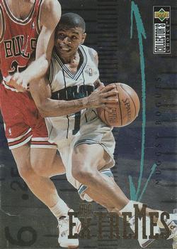 1995-96 Collector's Choice Portuguese II - NBA Extremes #E1 Muggsy Bogues Front