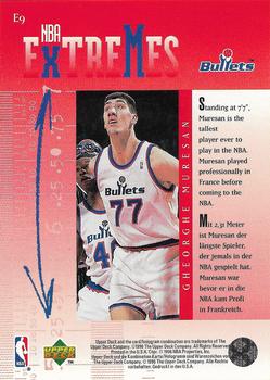 1995-96 Collector's Choice German II - NBA Extremes #E9 Gheorghe Muresan Back