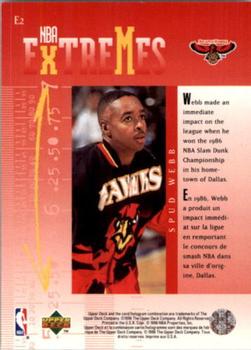 1995-96 Collector's Choice French II - NBA Extremes #E2 Spud Webb Back