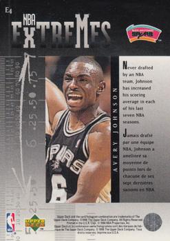 1995-96 Collector's Choice French II - NBA Extremes #E4 Avery Johnson Back