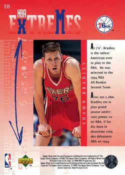 1995-96 Collector's Choice French II - NBA Extremes #E8 Shawn Bradley Back