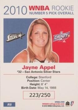 2010 Rittenhouse WNBA - Rookies #R5 Jayne Appel Back