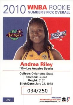 2010 Rittenhouse WNBA - Rookies #R7 Andrea Riley Back