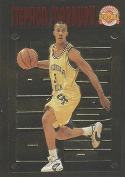 1996 Score Board Autographed - Pure Performance Gold #PP4 Stephon Marbury Front