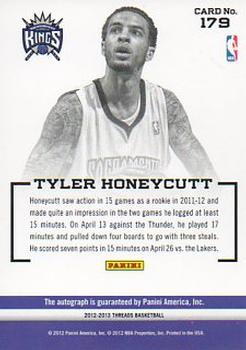 2012-13 Panini Threads #179 Tyler Honeycutt Back