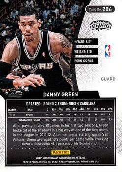2012-13 Panini Totally Certified #286 Danny Green Back
