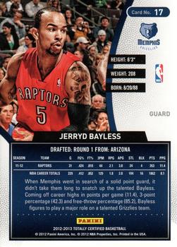 2012-13 Panini Totally Certified #17 Jerryd Bayless Back