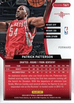 2012-13 Panini Totally Certified #161 Patrick Patterson Back