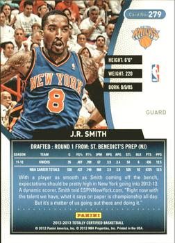 2012-13 Panini Totally Certified #279 J.R. Smith Back
