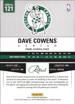 2012-13 Panini Absolute #121 Dave Cowens Back