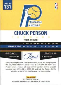 2012-13 Panini Absolute #131 Chuck Person Back