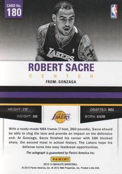 2012-13 Panini Robert Sacre Rookie Los Angeles Lakers #239