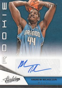 2012-13 Panini Absolute #218 Andrew Nicholson Front