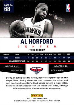 2012-13 Panini Absolute #68 Al Horford Back