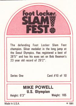 1991 Foot Locker Slam Fest #10 Mike Powell Back