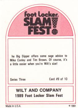 1991 Foot Locker Slam Fest #9 Wilt and Company Back