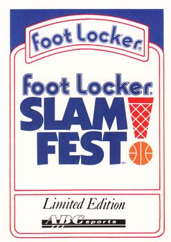 1991 Foot Locker Slam Fest #10 Foot Locker Slam Fest TV Schedule Front