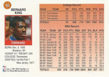 1991-92 Hoops McDonald's #46 Bernard King Back