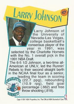 1991-92 Hoops McDonald's #47 Larry Johnson Back