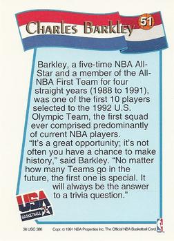 1991-92 Hoops McDonald's #51 Charles Barkley Back