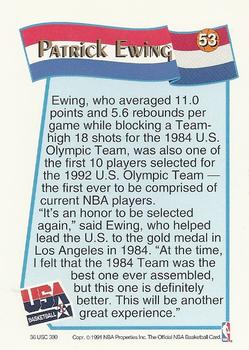 1991-92 Hoops McDonald's #53 Patrick Ewing Back