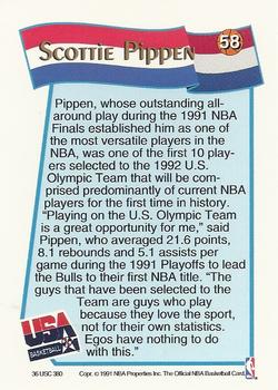 1991-92 Hoops McDonald's #58 Scottie Pippen Back