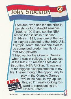 1991-92 Hoops McDonald's #60 John Stockton Back
