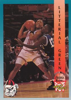 1992 Front Row Draft Picks #27 Litterial Green Front