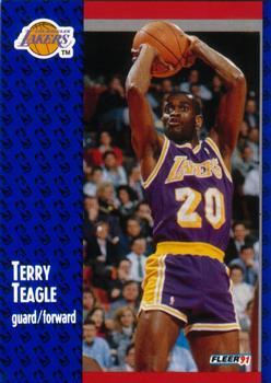 1991-92 Fleer Tony's Pizza #S-1 Terry Teagle Front