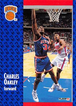 1991-92 Fleer Tony's Pizza #S-23 Charles Oakley Front