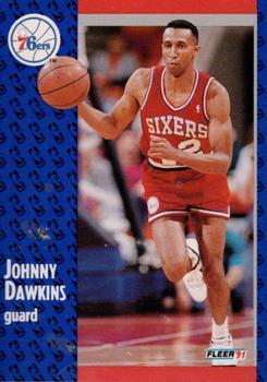1991-92 Fleer Tony's Pizza #S-25 Johnny Dawkins Front