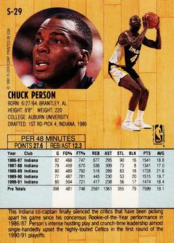 1991-92 Fleer Tony's Pizza #S-29 Chuck Person Back