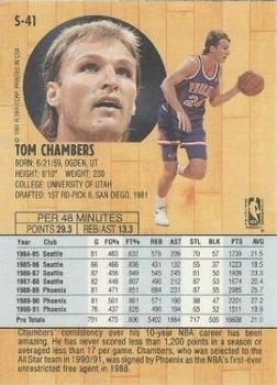 1991-92 Fleer Tony's Pizza #S-41 Tom Chambers Back