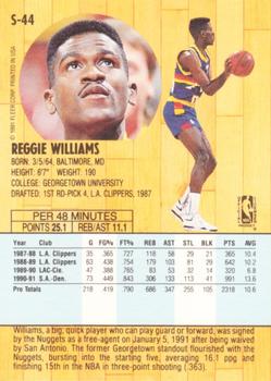 1991-92 Fleer Tony's Pizza #S-44 Reggie Williams Back