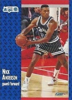 1991-92 Fleer Tony's Pizza #S-66 Nick Anderson Front