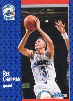 1991-92 Fleer Tony's Pizza #S-67 Rex Chapman Front