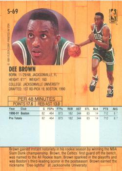 1991-92 Fleer Tony's Pizza #S-69 Dee Brown Back