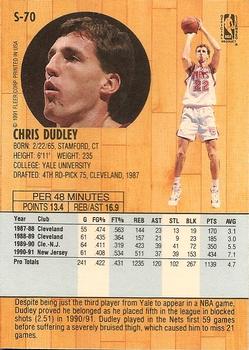 1991-92 Fleer Tony's Pizza #S-70 Chris Dudley Back