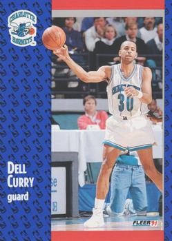 1991-92 Fleer Tony's Pizza #S-72 Dell Curry Front