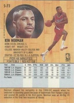 1991-92 Fleer Tony's Pizza #S-73 Ken Norman Back