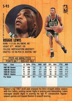 1991-92 Fleer Tony's Pizza #S-93 Reggie Lewis Back