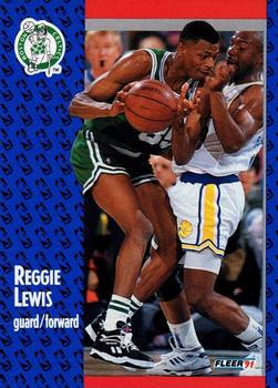 1991-92 Fleer Tony's Pizza #S-93 Reggie Lewis Front