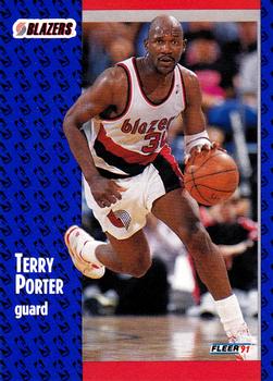 1991-92 Fleer Tony's Pizza #S-95 Terry Porter Front