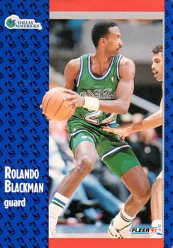 1991-92 Fleer Tony's Pizza #S-96 Rolando Blackman Front