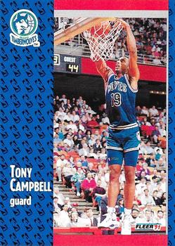 1991-92 Fleer Tony's Pizza #S-97 Tony Campbell Front