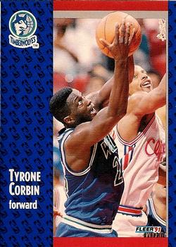 1991-92 Fleer Tony's Pizza #S-107 Tyrone Corbin Front