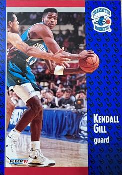 1991-92 Fleer Tony's Pizza #S-111 Kendall Gill Front