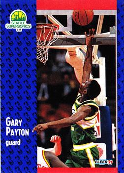1991-92 Fleer Tony's Pizza #S-9 Gary Payton Front