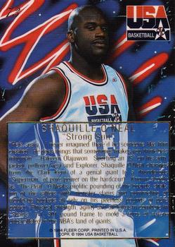 1994 Flair USA #73 Shaquille O'Neal Back