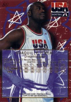 1994 Flair USA #80 Shaquille O'Neal Back